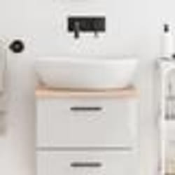 vidaXL Comptoir de salle de bain 40x40x2 cm bois massif non traité