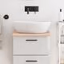 vidaXL Comptoir de salle de bain 40x50x2 cm bois massif non traité