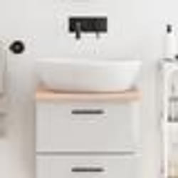 vidaXL Comptoir de salle de bain 40x50x2 cm bois massif non traité