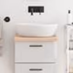 vidaXL Comptoir de salle de bain 40x50x(2-4)cm bois massif non traité