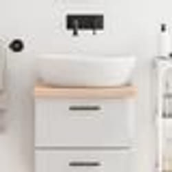 vidaXL Comptoir de salle de bain 40x50x(2-4)cm bois massif non traité