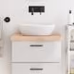 vidaXL Comptoir de salle de bain 60x30x(2-6) cm bois massif non traité
