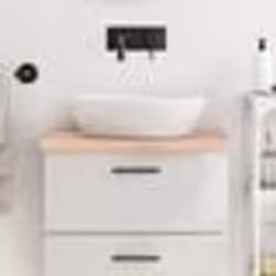 vidaXL Comptoir de salle de bain 60x40x(2-4) cm bois massif non traité