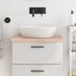 vidaXL Comptoir de salle de bain 60x40x(2-4) cm bois massif non traité