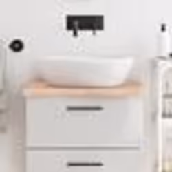 vidaXL Comptoir de salle de bain 60x50x(2-4) cm bois massif non traité