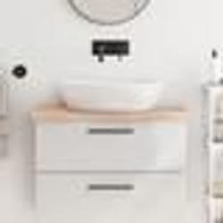 vidaXL Comptoir de salle de bain 80x30x(2-4) cm bois massif non traité
