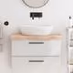 vidaXL Comptoir de salle de bain 80x30x(2-6) cm bois massif non traité