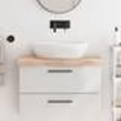 vidaXL Comptoir de salle de bain 80x40x(2-6) cm bois massif non traité
