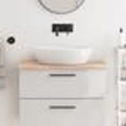 vidaXL Comptoir de salle de bain 80x50x2 cm bois massif non traité