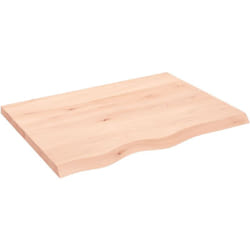 Vidaxl - Comptoir de salle de bain 80x60x(2-4) cm bois massif non traité