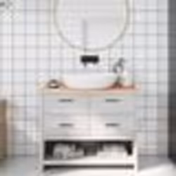 vidaXL Comptoir de salle de bain 100x40x2 cm bois massif non traité