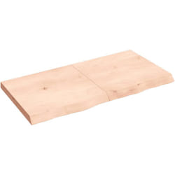 Comptoir de salle de bain 120x60x(2-6)cm bois massif non traité vidaXL