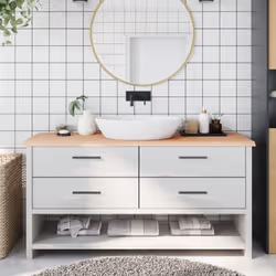 Vous envisagez de rénover vos comptoirs chez vous ? Ce comptoir de salle de bain en bois est un choix parfait ! Construction  ...