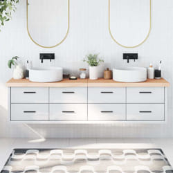 Vidaxl - Comptoir de salle de bain 200x60x(2 6)cm bois massif non traité