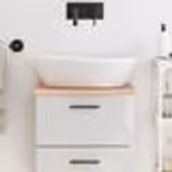 vidaXL Comptoir de salle de bain marron clair 40x40x2 cm bois traité