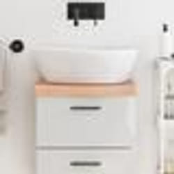vidaXL Comptoir de salle de bain marron 40x40x(2-6) cm bois traité