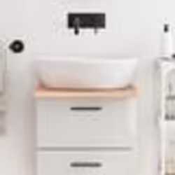 vidaXL Comptoir de salle de bain marron clair 40x50x2 cm bois traité
