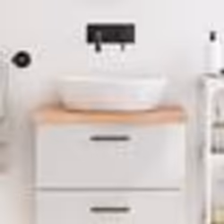 vidaXL Comptoir de salle de bain marron 60x40x(2-4)cm bois traité