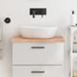 vidaXL Comptoir de salle de bain marron 60x40x(2-4)cm bois traité