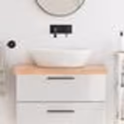 vidaXL Comptoir de salle de bain marron 80x30x(2-6) cm bois traité