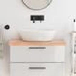vidaXL Comptoir de salle de bain marron 80x30x(2-6) cm bois traité