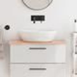 vidaXL Comptoir de salle de bain marron clair 80x40x2 cm bois traité
