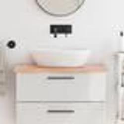 vidaXL Comptoir de salle de bain marron 80x40x(2-4) cm bois traité
