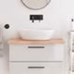 vidaXL Comptoir de salle de bain marron 80x60x(2-4) cm bois traité