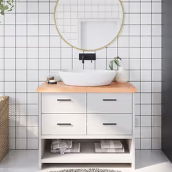Vous envisagez de rénover vos comptoirs chez vous ? Ce comptoir de salle de bain en bois est un choix parfait ! Construction  ...