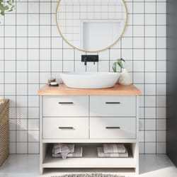 Vidaxl - Comptoir de salle de bain marron 100x50x(2-6) cm bois traité