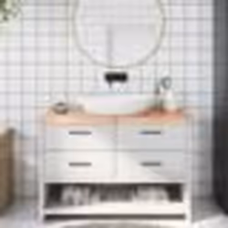 vidaXL Comptoir de salle de bain marron 120x40x(2-4) cm bois traité
