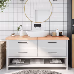 Vous envisagez de rénover vos comptoirs chez vous ? Ce comptoir de salle de bain en bois est un choix parfait ! Construction  ...