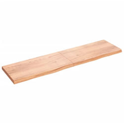 Vidaxl - Comptoir de salle de bain marron 200x50x(2-6) cm bois traité