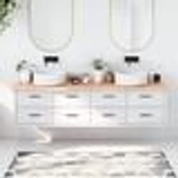 vidaXL Comptoir de salle de bain marron 200x60x(2-4) cm bois traité