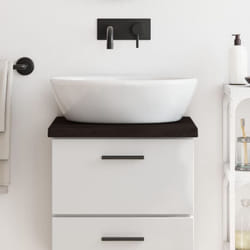 Vidaxl - Comptoir de salle de bain marron foncé bois massif traité