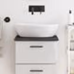 vidaXL Comptoir de salle de bain marron foncé 40x40x2 cm bois traité