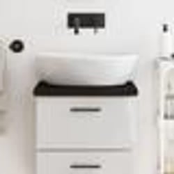 vidaXL Comptoir de salle de bain marron foncé bois massif traité