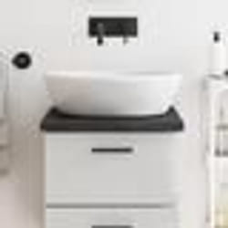 vidaXL Comptoir de salle de bain marron foncé bois massif traité