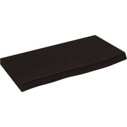 Vidaxl - Comptoir de salle de bain marron foncé bois massif traité