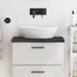 vidaXL Comptoir de salle de bain marron foncé bois massif traité