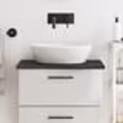 vidaXL Comptoir de salle de bain marron foncé 60x50x2 cm bois traité