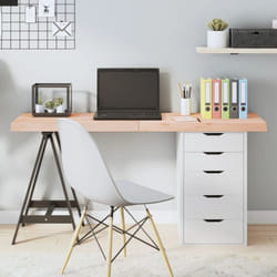 Dessus de table 140x50x(2-6) cm bois de chêne massif non traité Vidaxl