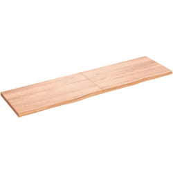 Dessus de table marron clair bois chêne massif traité Vidaxl