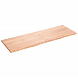 Dessus de table marron clair bois chêne massif traité Vidaxl