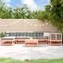vidaXL Salon de jardin 8 pcs avec coussins bois massif douglas
