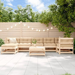 Furniture Limited - Salon De Jardin 8 Pcs Avec Coussins Bois
