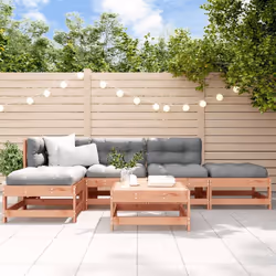 Ce salon de jardin en bois, qui se démarque par son design à lattes et ses coussins moelleux, sera un excellent supplément à  ...