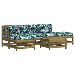 Vidaxl - Salon de jardin 6 pcs avec coussins bois de pin imprégné