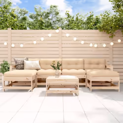 Ce salon de jardin en bois, qui se démarque par son design à lattes et ses coussins moelleux, sera un excellent supplément à  ...