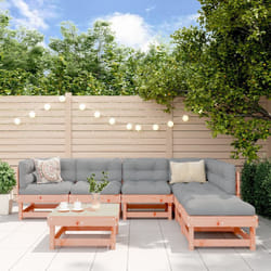 vidaXL Salon de jardin 7 pcs avec coussins bois massif douglas